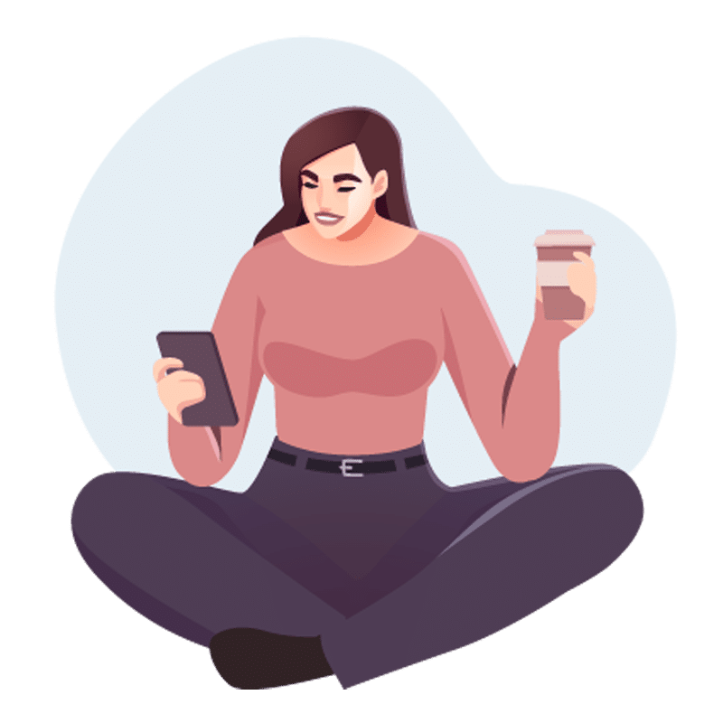 woman-mobil-coffee